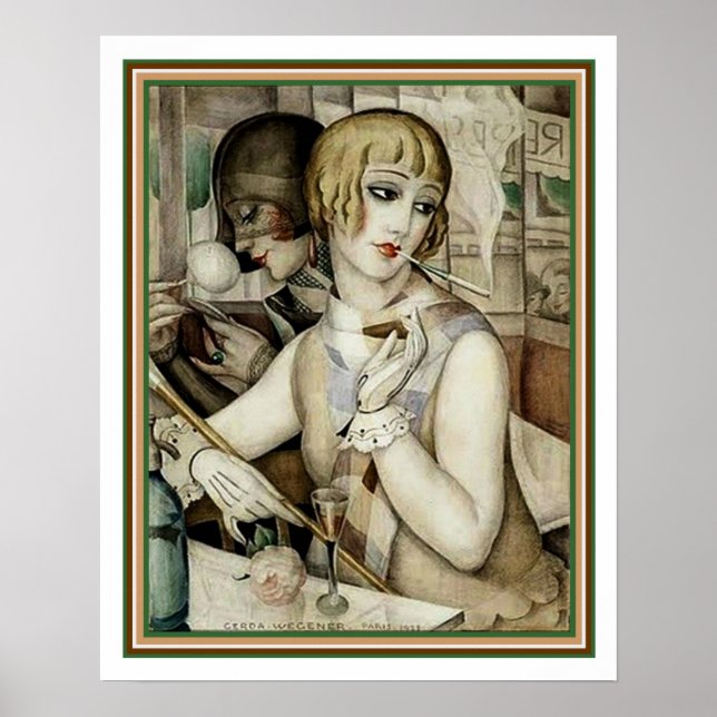 Gerda & Lili #2 Art Deco Skriv ut 16 x 20 Poster (Framsidan)
