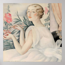 Gerda Wegener - en kvinnas Porträtt, Art Déco Poster