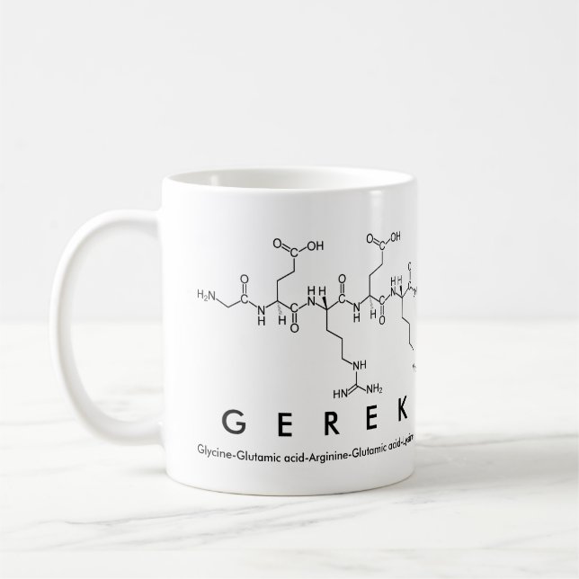 Gerek peptide namn mugg (Vänster)