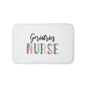 Geriatrics Nurse Cute Leopard Design - Lustigt gif Badrumsmatta