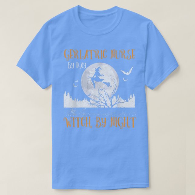 Geriatriska sjuksköterskor efter daglig kräkning a t shirt (Design framsida)