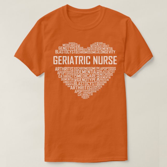 Gerionic Nurse Heart T Shirt (Design framsida)