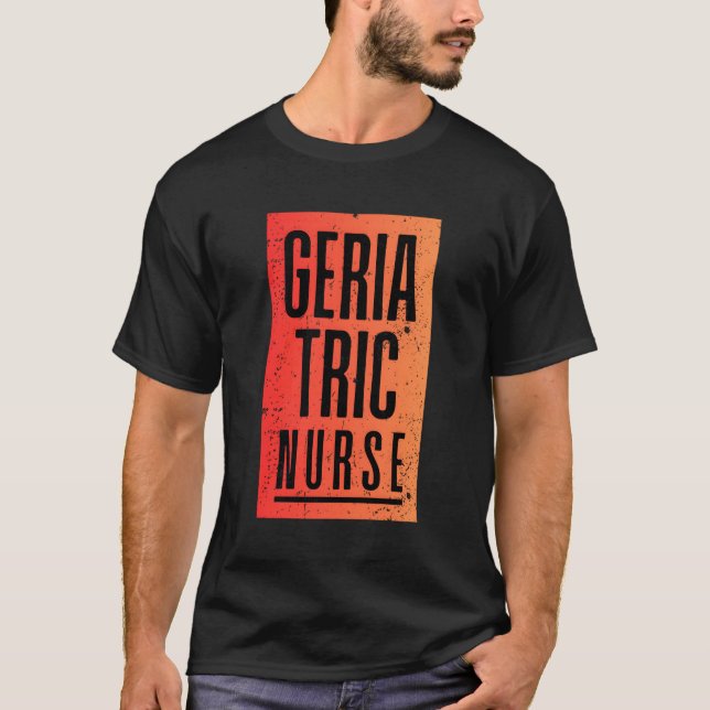 Gerionic Nurse Work School Team Squad T Shirt (Framsida)