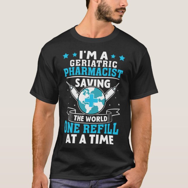 Geripediatriska läkemedel som sparar World One Ref T Shirt (Framsida)