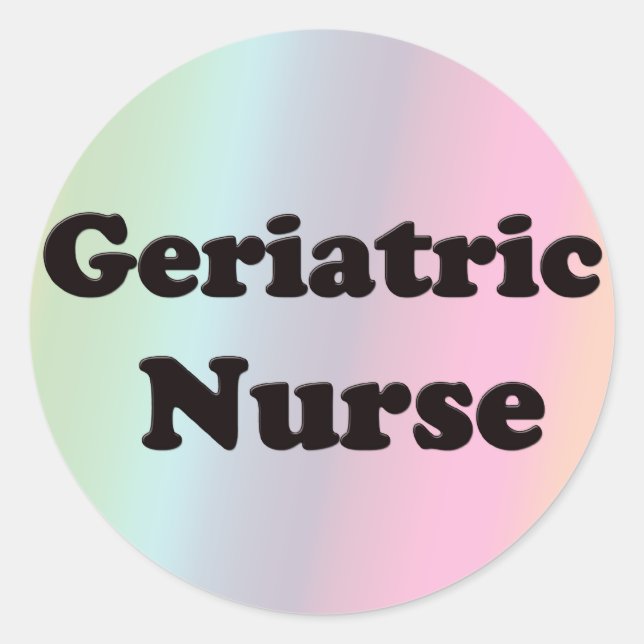 Geripediatriska sjuksköterskor runt klistermärke (Framsida)