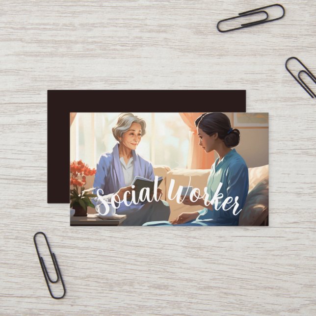 Geripediatriska Social Worker Visitkort (Fram/Back In Situ)