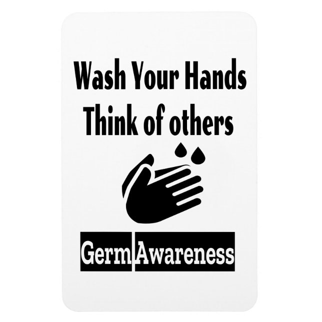 Germ Awareness 4"x6" Photo Magnet (Vertikal)