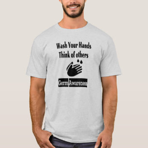 Germ Awareness Manar grundläggande T-Shirt