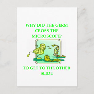 GERM BIOLOGY FORSKNING JOKE VYKORT