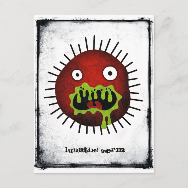 Germ lunatik! Vykort (Framsida)