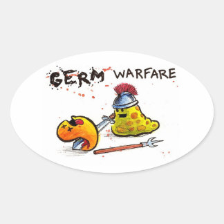 Germ Warfare Sticker Ovalt Klistermärke