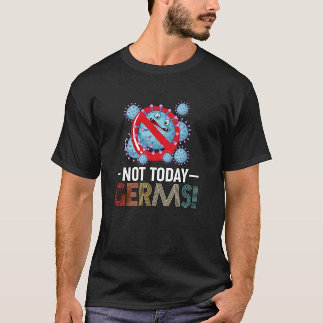 Germafob Inte Idag Bakterier T Shirt (Framsida)