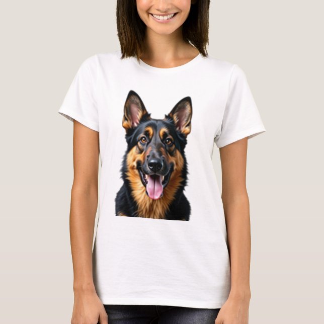 Germam Shepard Hund Pet Owners Gift Memorial T Shirt (Framsida)