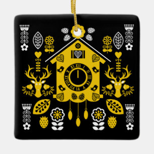 German Bauernmalerei Folk Art Julgransprydnad Keramik