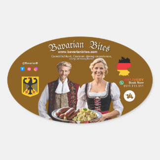 German Bavarian Restaurants Food Lovers Ovalt Klistermärke