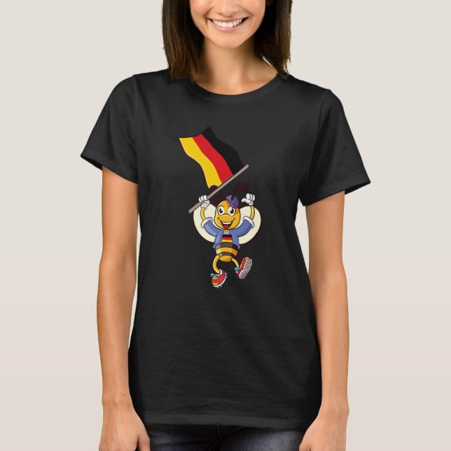 German Bee Germany Fan T Shirt (Framsida)