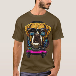 German Boxer Dog Computer Video Game Lover Gaming T Shirt