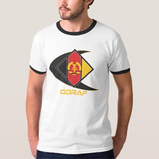 GERMAN DEMOCRATIC REPUBLIC FLYGVAPEN (GDRAF)SPORT TEE SHIRT (Framsida)