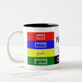 german färg inlärningsordförråd Två-Tonad mugg