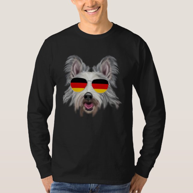 German Flag Berger Picard Dog Germany Pocket T Shirt (Framsida)