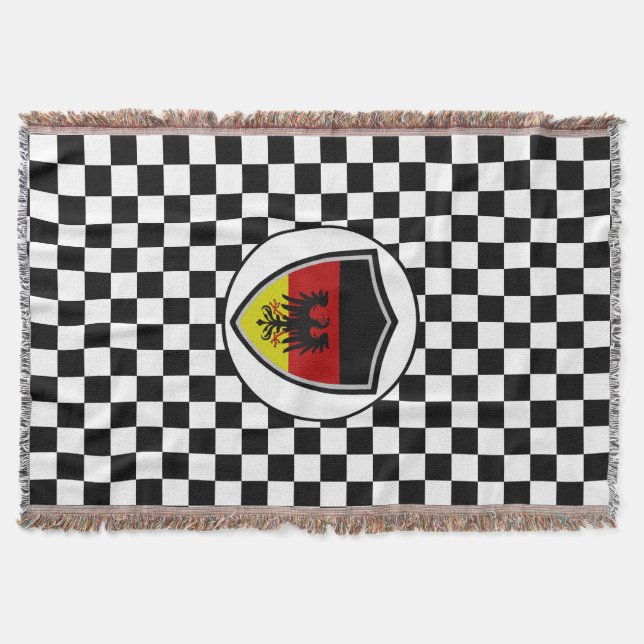 German flag-coat arms throw blanket filt (Framsidan)