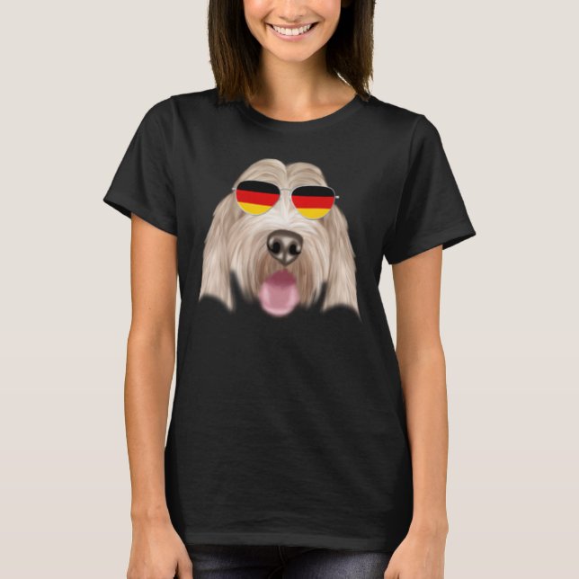 German Flag Grand Basset Griffon Vendeen Dog Germa T Shirt (Framsida)