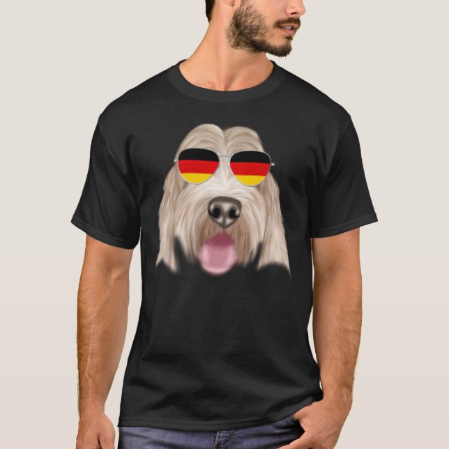 German Flag Grand Basset Griffon Vendeen Dog Germa T Shirt (Framsida)