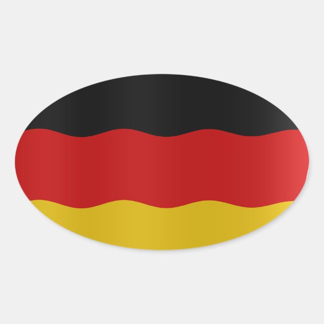 German flag ovalt klistermärke (Framsida)