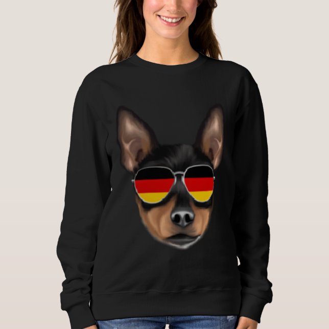 German Flag Toy Fox Terrier Dog Germany Pocket T Shirt (Framsida)