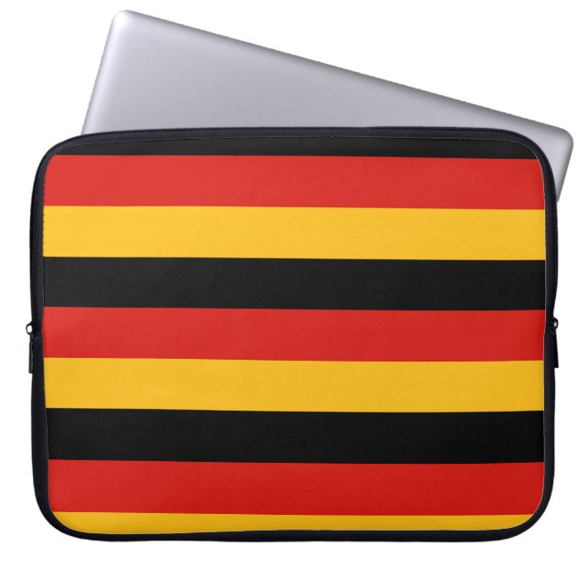 GERMAN FLAGGA FÄRG LAPTOP SLEEVE (Framsidan)