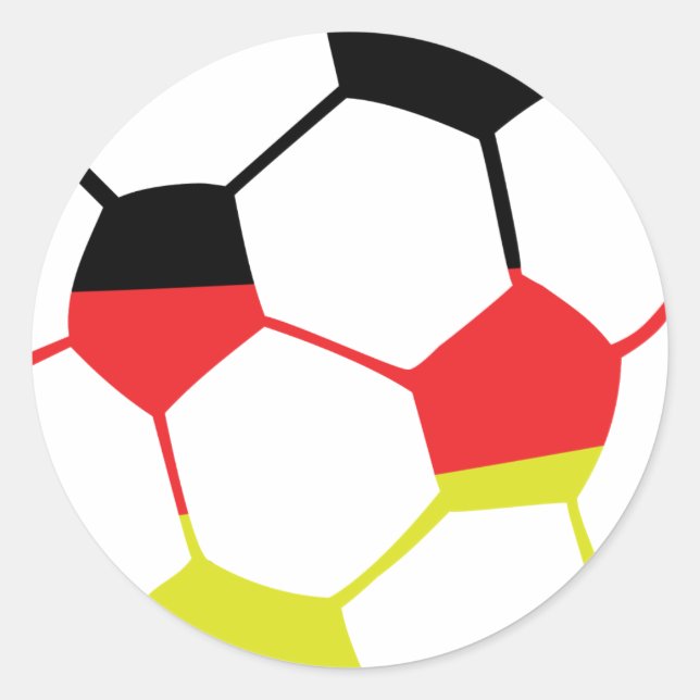 german fotbollsikon runt klistermärke (Framsida)