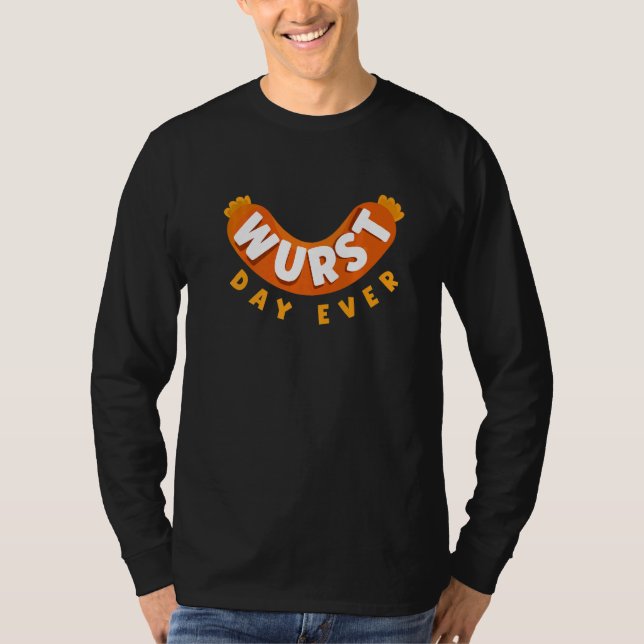German Germany German Flag Wurst Day Ever Pun   T Shirt (Framsida)