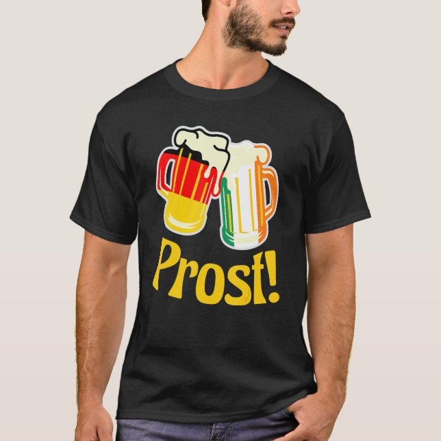 German - Ireland Cheer Prost T Shirt (Framsida)