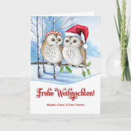 GERMAN Jul Frohe Weihnachten Winter Uggla Helgkort