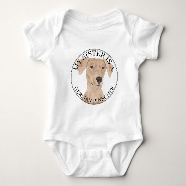 German Pinscher Sister T Shirt (Framsida)