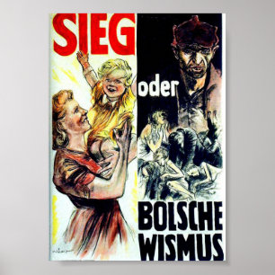 German Propaganda Against Bolshevism Poster