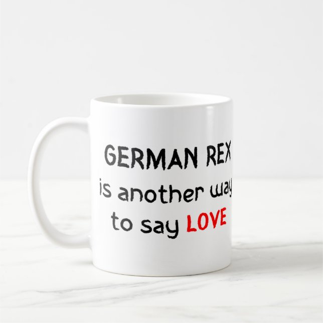 german rex kärlek kaffe mugg (Vänster)