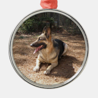 german shepard 2 julgransprydnad metall