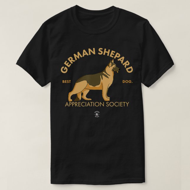 German Shepard Appreciation Society  Alsatian danc T Shirt (Design framsida)