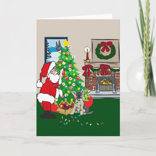 german shepard helgkort (Framsida)