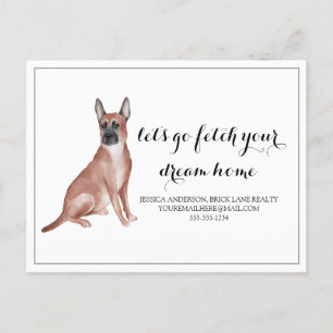 German shepard Hund Real Gods som köper Marknadsfö Vykort