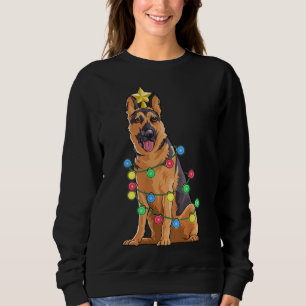 German shepard Julgran Star Ljus Julafton Gif T Shirt