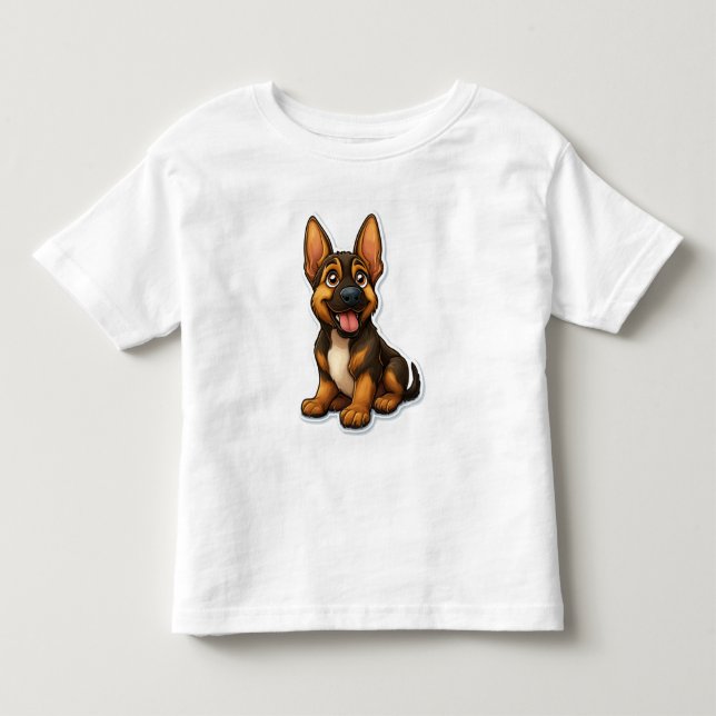 German shepard Puppy T Shirt (Framsida)