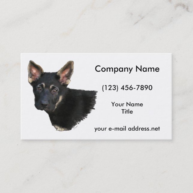 German shepard visitkort (Framsida)