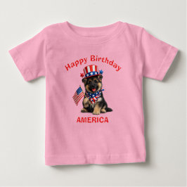 German Shepherd (2m) Patriotic Kid T-Shirt