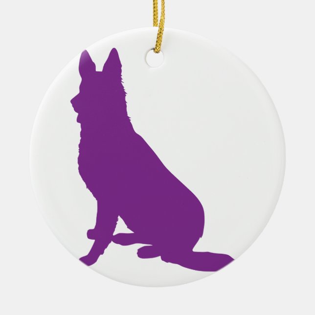 GERMAN SHEPHERD #40 JULGRANSPRYDNAD KERAMIK (Framsidan)