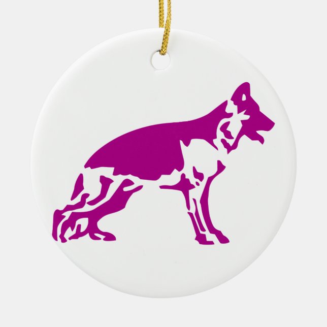 GERMAN SHEPHERD #41 JULGRANSPRYDNAD KERAMIK (Framsidan)
