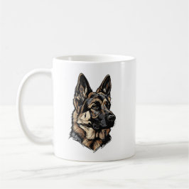 German Shepherd Art Kaffemugg