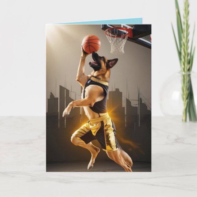 German Shepherd Basketball Kort (Framsida)