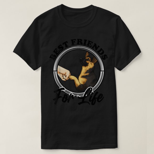 German Shepherd Best Friends Funny German Shepherd T Shirt (Design framsida)